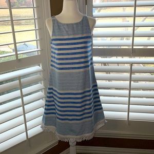 Vineyard Vines Stripped Fringe Dress